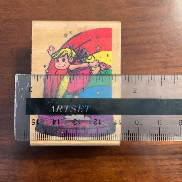 Fairy and Ballerina Wood Block Rubber Stamp Set of Three - Picture 9 of 11